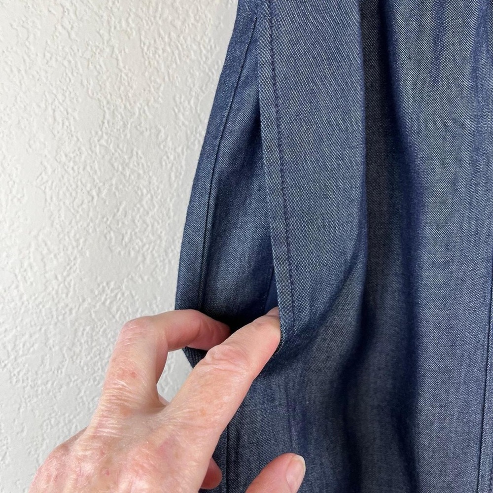 NWT - MICHAEL Michael Kors Indigo Blue High Rise Wide Leg Pull-On Cargo Pant 2X - Picture 12 of 12
